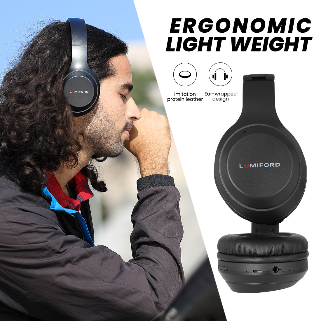 HD50 Wireless Over Ear Headphones Black